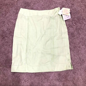Anabrisa Green Linen Skirt size 8 made in Panama New With Tags